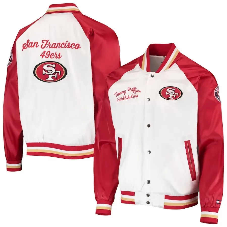 San Francisco 49ers Tommy Hilfiger Raglan Full-snap Jacket