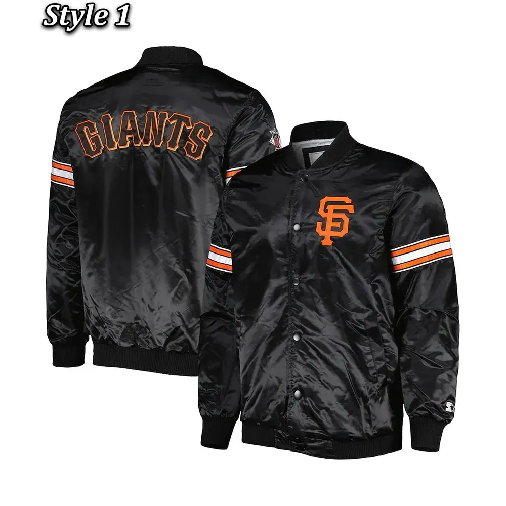 San Francisco Giants Pick & Roll Black Starter Satin Full-Snap Jackets