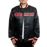 San Francisco Starter 49ers Holiday Season Red black Satin Jacket