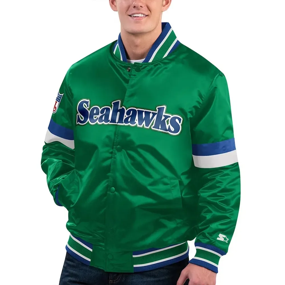 Seattle Seahawks Gridiron Classics Home Game Satin Jacket