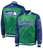 Seattle Seahawks Starter Blue and Green Jacket