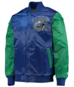 Seattle Seahawks Throwback Varsity Satin Jackets