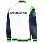 Seattle Seahawks Throwback Warm Up Pitch Varsity Jacket