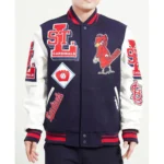 St. Louis Cardinals Mash Up Logo Navy and White Varsity Full-Zip Jacket