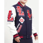 St. Louis Cardinals Mash Up Logo Navy and White Varsity Jacket