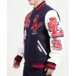 St. Louis Cardinals Mash Up Logo Navy and White Varsity Jackets