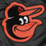 Starter Black Midfield Baltimore Orioles Varsity Full-Snap Satin Jackets