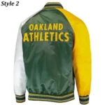 Starter Lead Off Oakland Athletics Full-Snap Satin Jacket