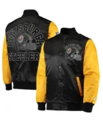 Starter Pittsburgh Steelers Locker Room Throwback Satin Full-Snap Jacket