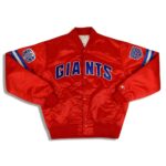 Starter Red New York Giants 25th Anniversary Satin Full-Snap Jackets