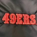 Starter San Francisco 49ers 90s Full-snap Bomber Black Satin Jacket