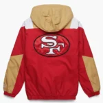 Starter San Francisco 49ers Beige And Red Hooded Pullover Jacket