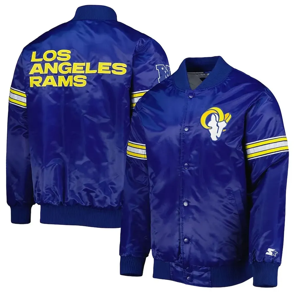 Starter The Pick and Roll Los Angeles Rams Satin Full-Snap Jacket