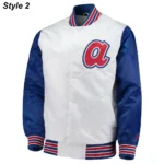 Starter Varsity Atlanta Braves Satin Tri-Color Jacket2