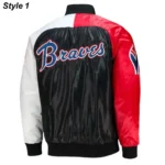 Starter Varsity Atlanta Braves Satin Tri-Color Jacket3