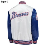 Starter Varsity Atlanta Braves Satin Tri-Color Jacket4