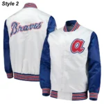 Starter Varsity Atlanta Braves Satin Tri-Color Jacket6