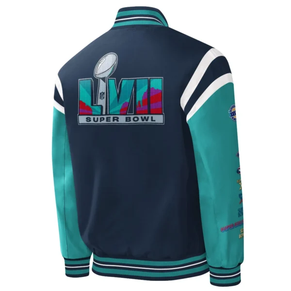 Super Bowl LVII Full-Snap Navy Jacket