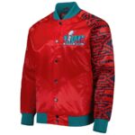 Super Bowl LVII Red Satin Full-Snap Varsity Jackets