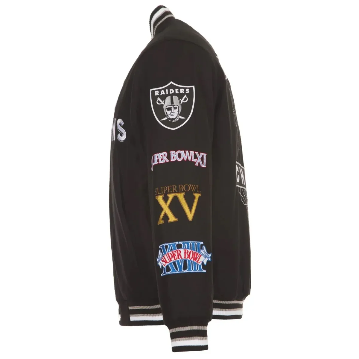 Super Bowl NFL Las Vegas Raiders Championship Black Varsity Jackets