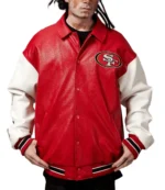 Super Bowl Nfl SF 49ers Leather Varsity Jacket