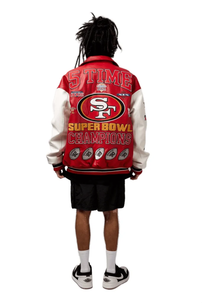 Super Bowl Nfl SF 49ers Leather Varsity Jackets