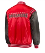 Tampa Bay Buccaneers Bomber Red and Black Satin Jackets