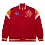 Tampa Bay Buccaneers Heavyweight Varsity Full-Snap Satin Jacket