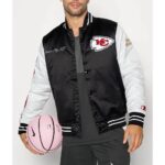 Team Origins Kansas City Chiefs Black and White Satin Jackets