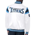 Tennessee Titans Midweight White Satin Jackets