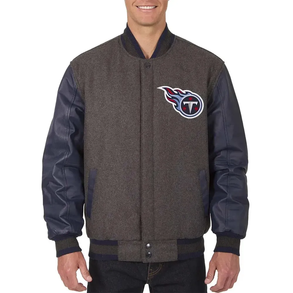 Tennessee Titans Varsity Full-Zip Satin Jacket