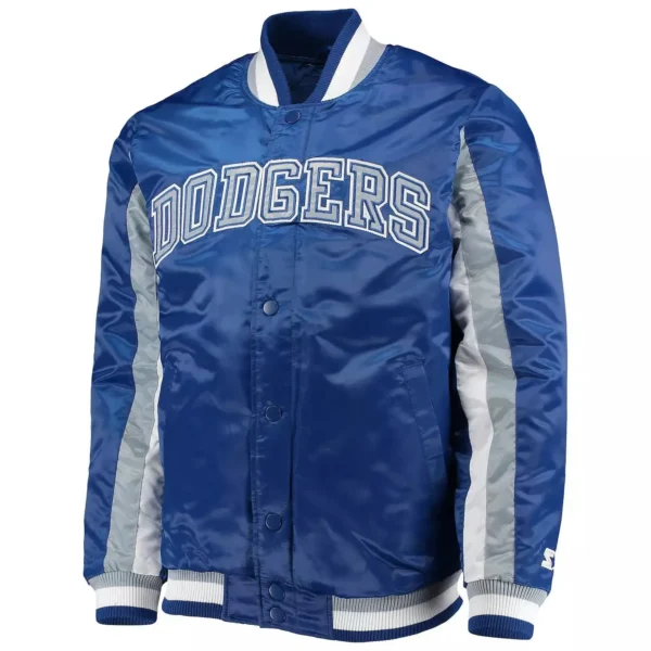 The Ace Dodgers Royal Blue Varsity Satin Jacket