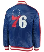 The Offensive Philadelphia 76ers Varsity Satin Full-Snap Jackets