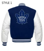 Toronto Maple Leafs NHL Letterman Blue and White Jackets