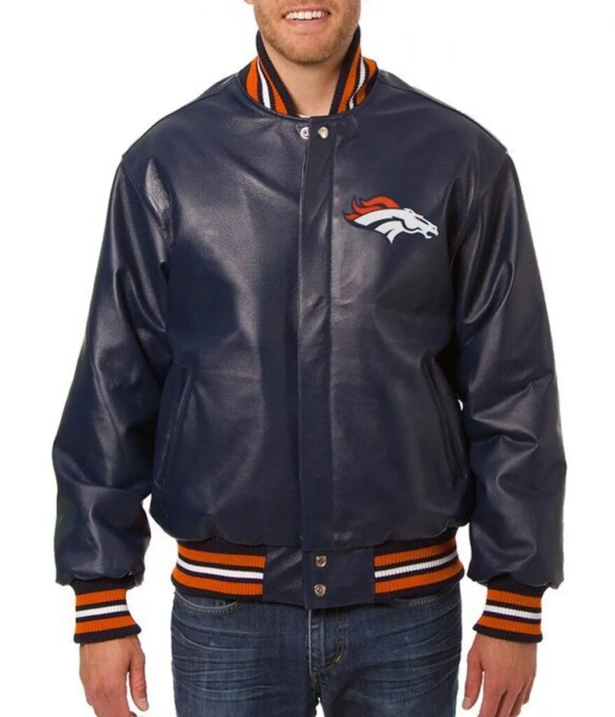 Varsity-Denver-Broncos-Navy-Blue-Leather-Jacket