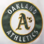 White and Green Clean-Up Hitter Oakland Athletics Jacket