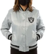 Women’s Raiders Las Vegas Satin Starter Jacket2