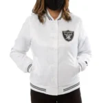 Women’s Raiders Las Vegas Satin Starter Jacket3