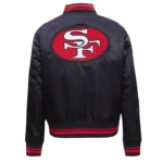 Womens San Francisco 49ers Retro Classic Rib Satin Jackets