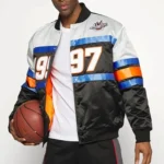 1997 Hardwood Classics All Star Game Black Satin Jacket4