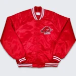 80s Arkansas Razorbacks Red Bomber Jacket