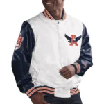 Auburn Tigers The Rookie Satin White Jacket