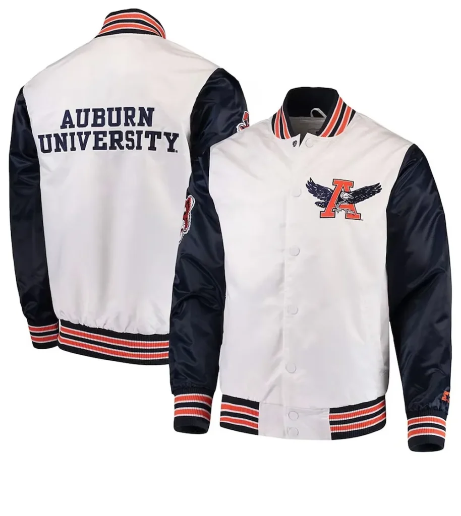 Auburn Tigers The Rookie White Satin Jacket