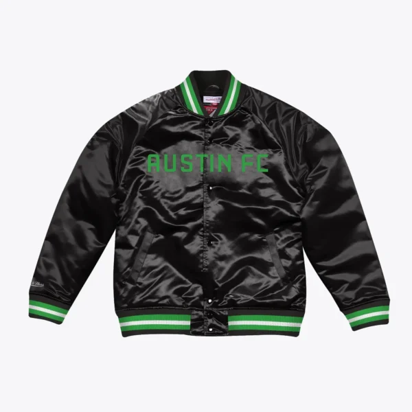 Austin FC Black Lighweight Satin Jacket