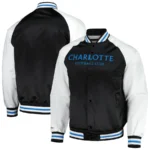 Charlotte FC Mitchell & Ness Black Satin Jacket