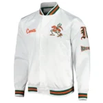 City Collection Miami Hurricanes White Jacket