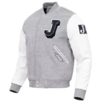 Classic Jackson State Tigers Varsity Gray and White Jacket