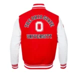 Classic Ohio State University Red and White Varsity Jackets