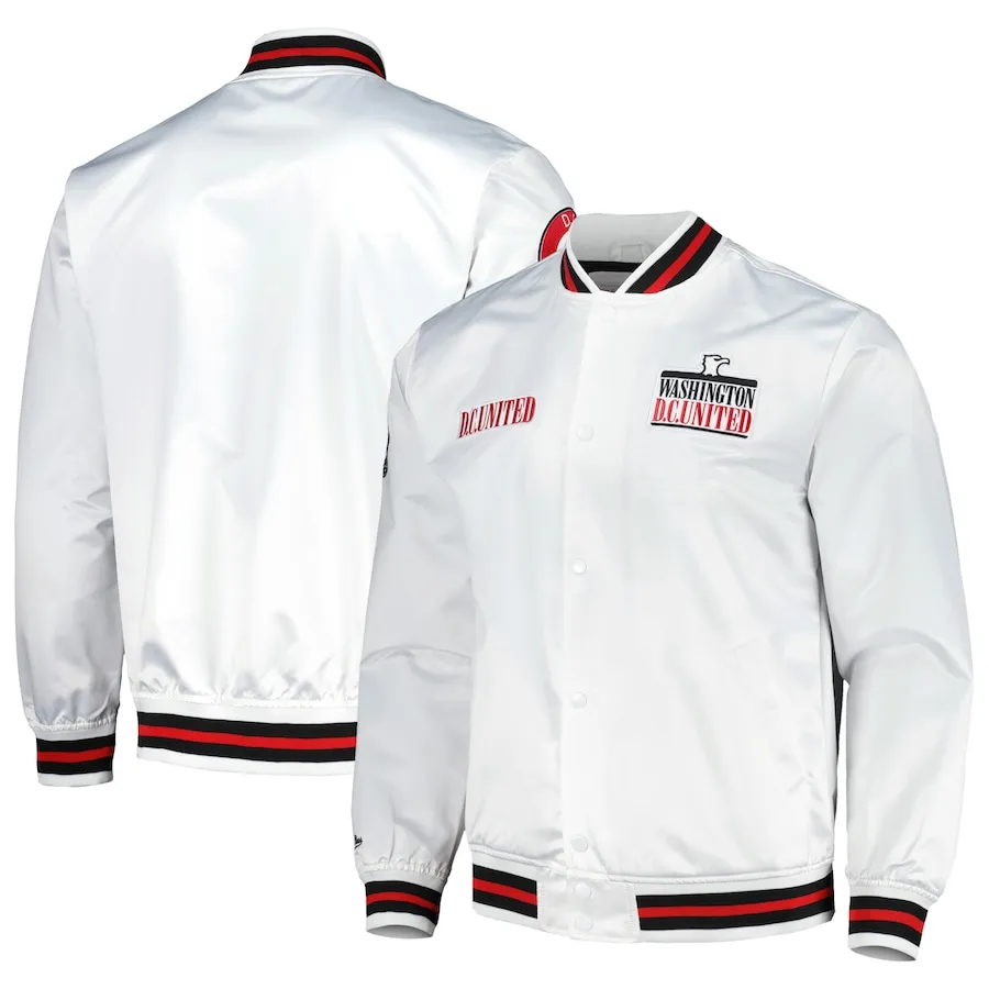 D.C. United Mitchell & Ness White City Satin Jacket