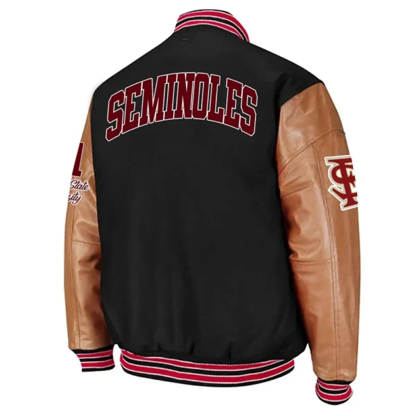 Florida State Seminoles Wool Varsity Black and Brown Jackets